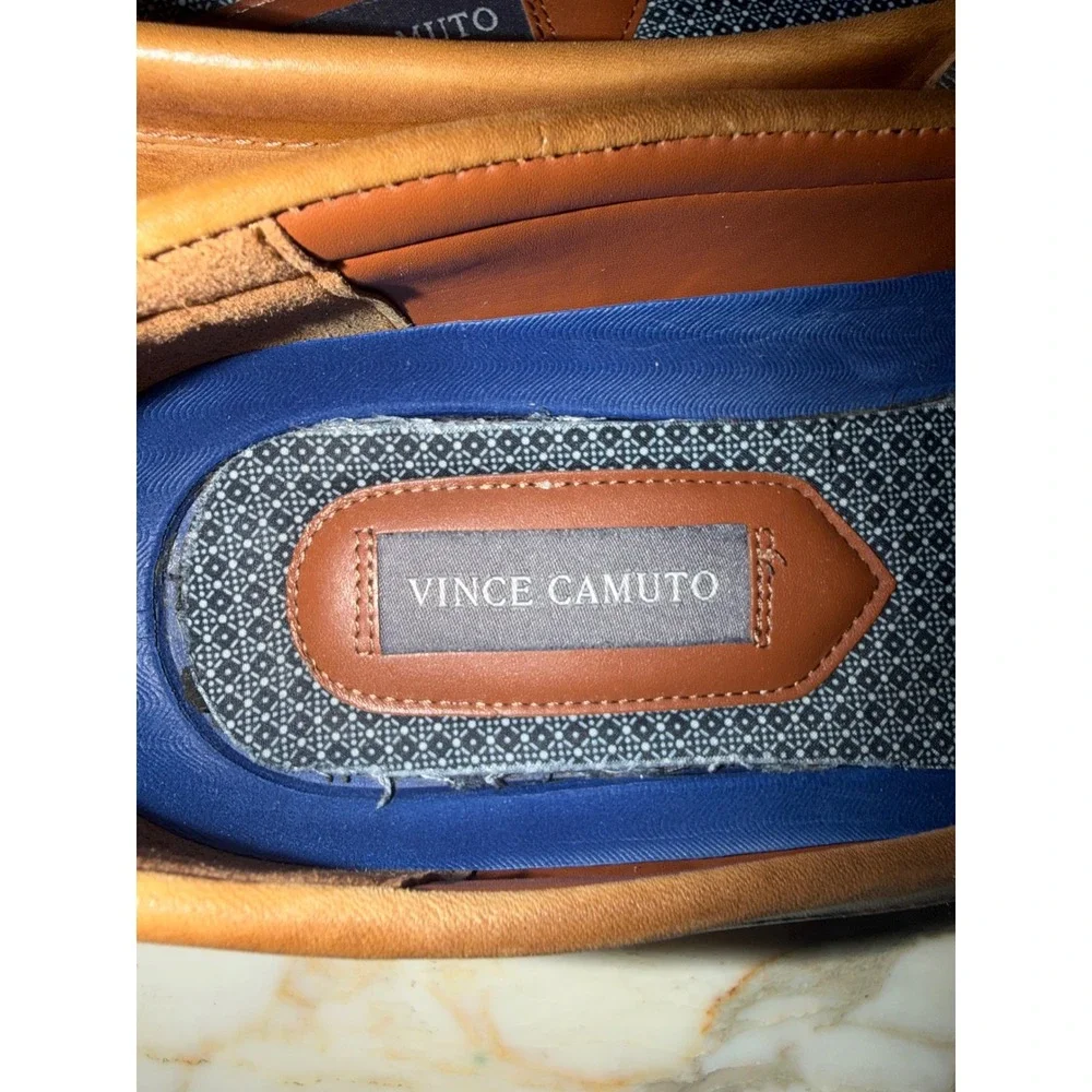 Vince Camuto Loafers Brown Layton Leather Penny Loafer VY-LAYTON 11M Mens